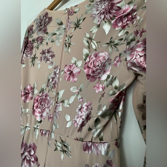 Show me your mumu Carmella Maxi Romper Floral long sleeve small pink metallic - Picture 9 of 16